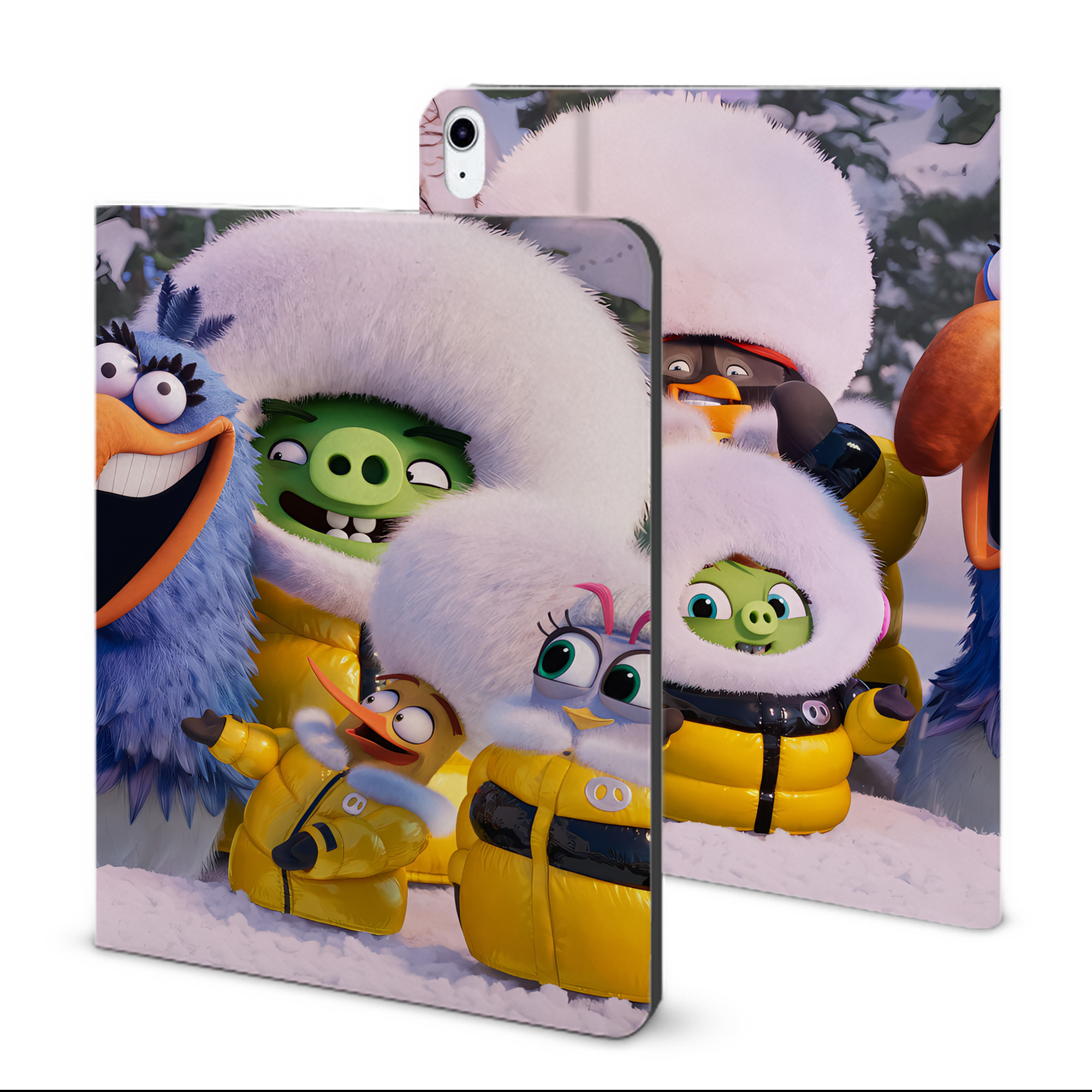 （画像用） Angry Birds アングリーバード IPad ケース ブック型 PUレザー TPU 耐衝撃 軽量 薄型 ペン収納なし 全面保護 IPad 各モデル対応